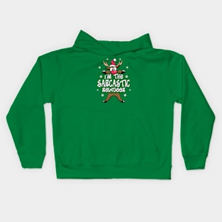 I’m The Sarcastic Reindeer Family Matching Christmas Pajamas Kids Hoodie